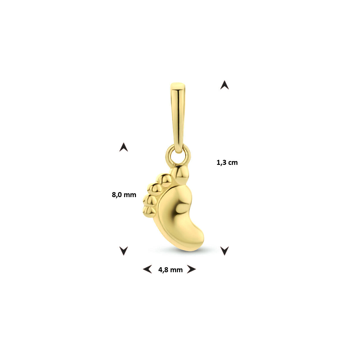 colgante pie 14K oro amarillo