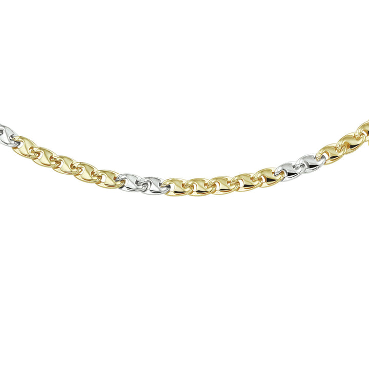 collar 4,3 mm 14K bicolor oro amarillo/blanco