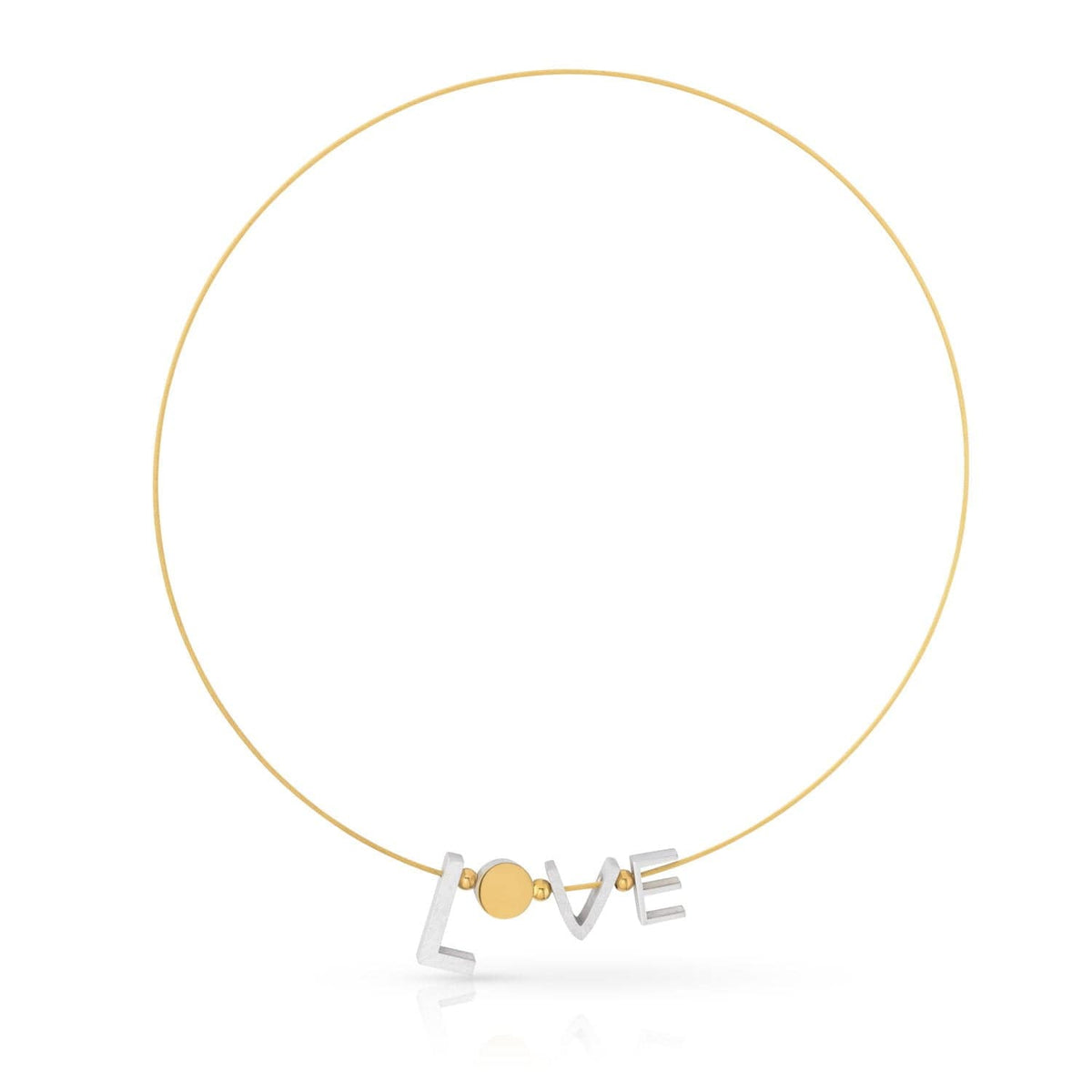 Collar LOVE chapado en oro C258G
