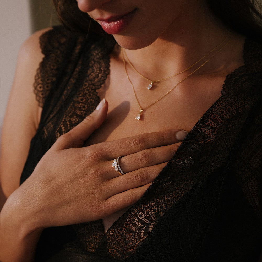 Collar Ava 0,50 crt. oro blanco