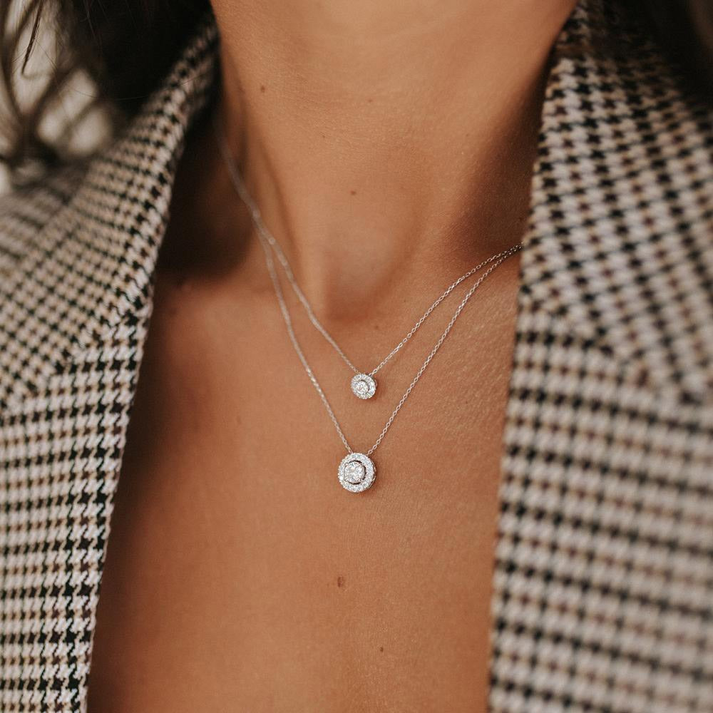 Collar Emma 0,20 crt. oro blanco