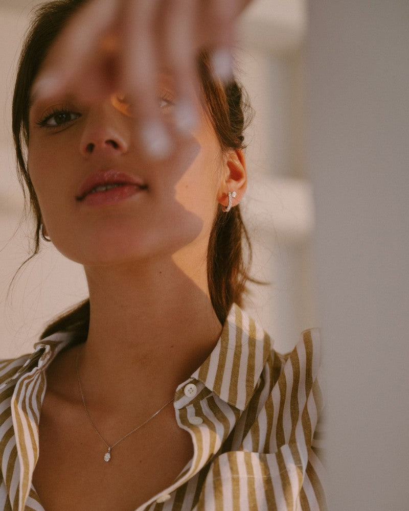Collar Franky 0,50 crt. oro blanco