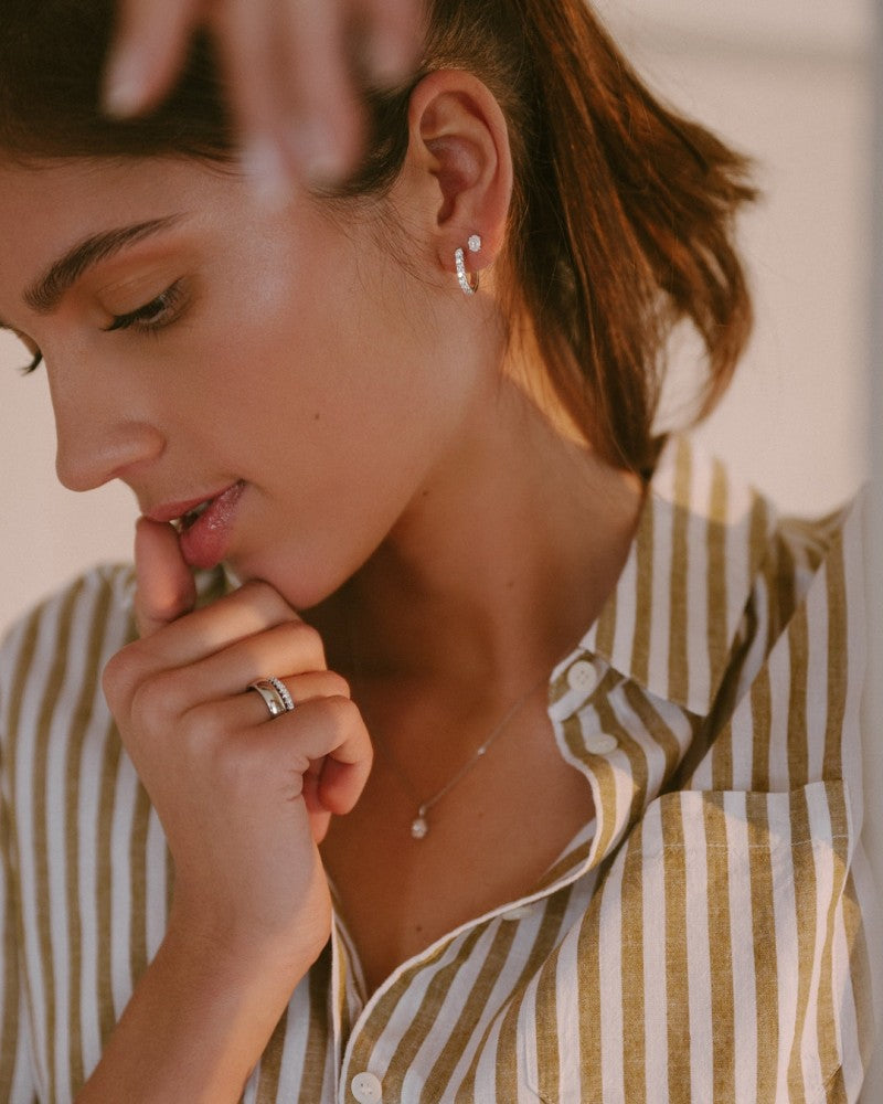 Collar Franky 0,50 crt. oro blanco