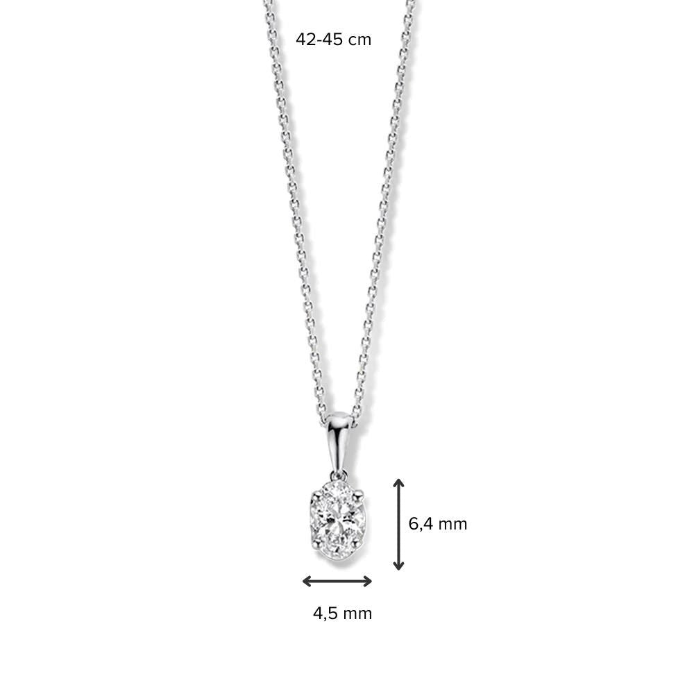 Collar Franky 0,50 crt. oro blanco