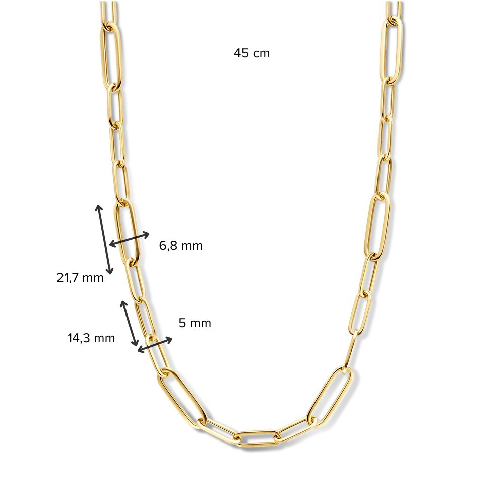 Collar de oro amarillo de 14K con cierre de langosta de lujo - Joya elegante de mujer