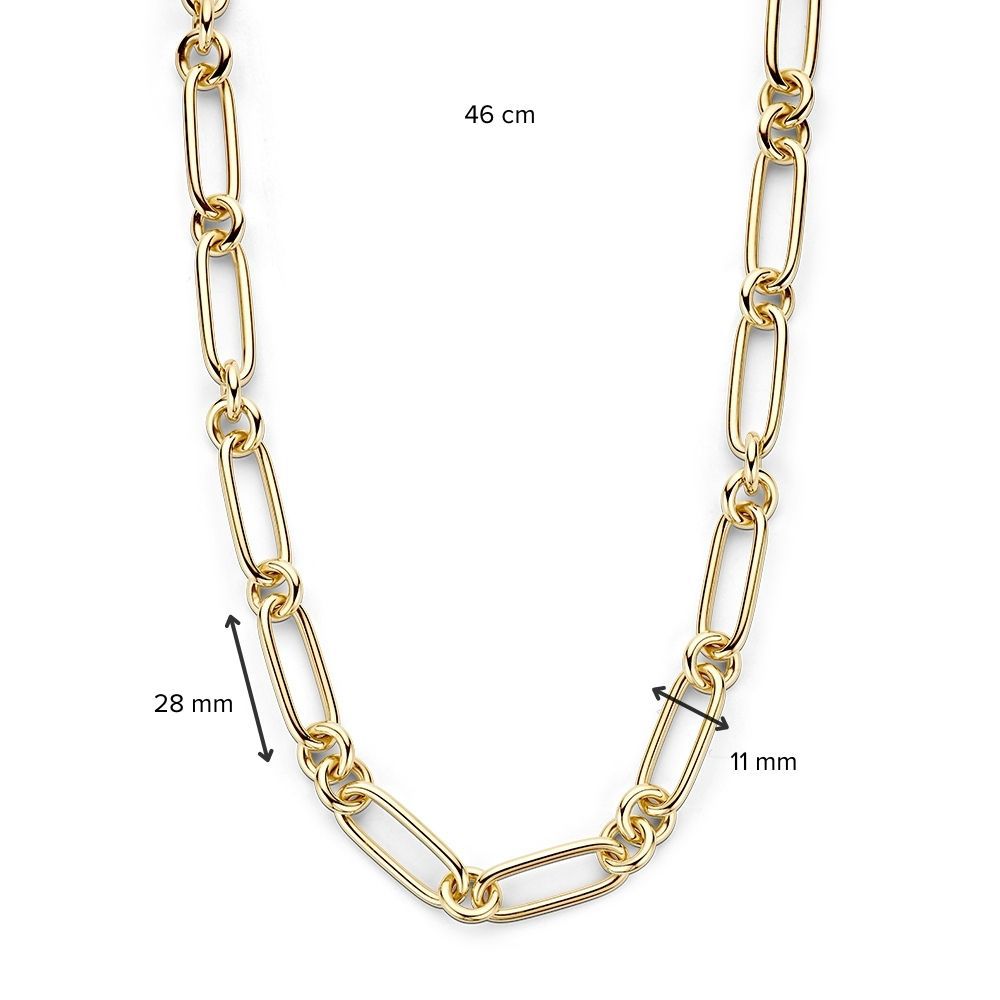 Collar de oro amarillo de 14K con eslabones gruesos – Joya de lujo para de mujer