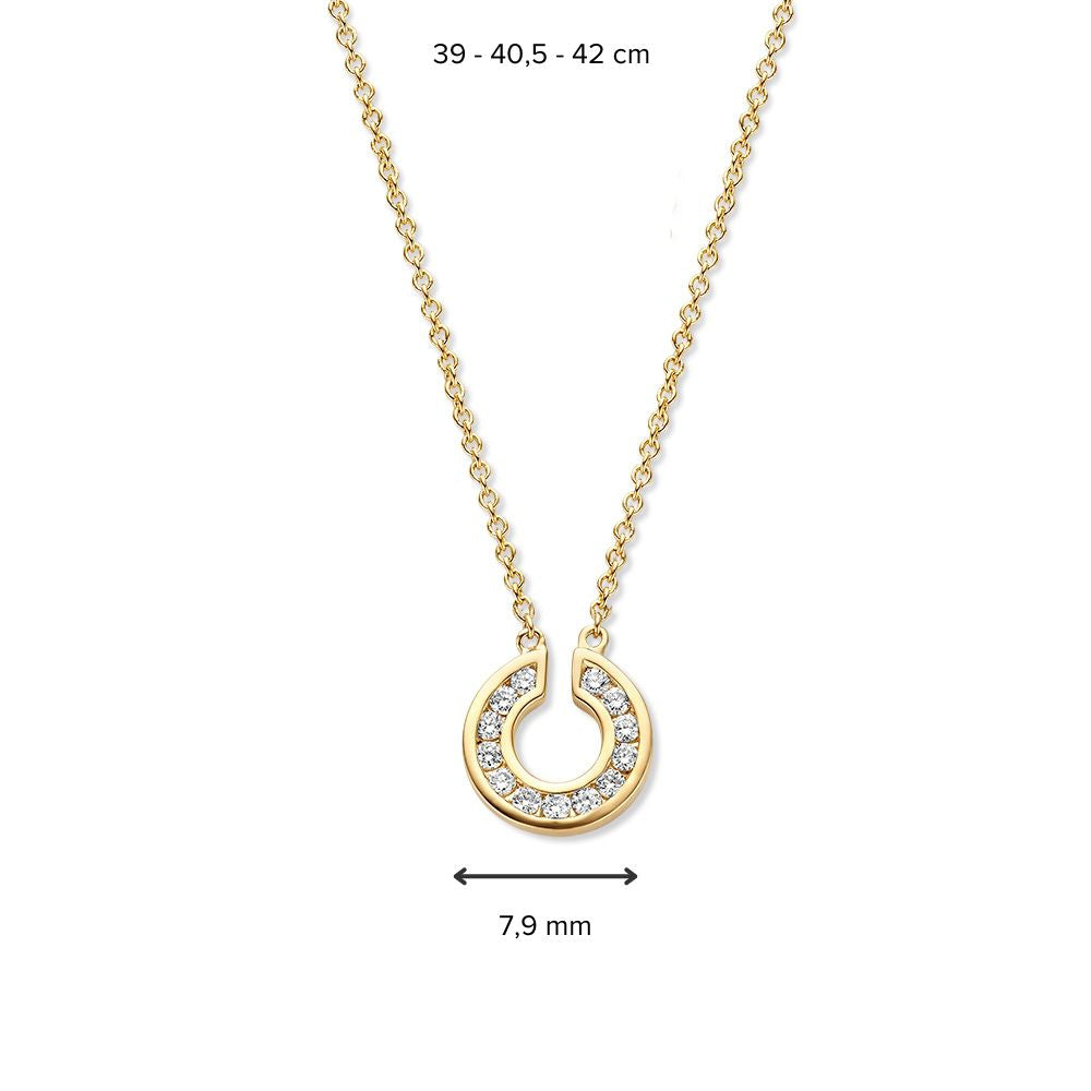 Collar de oro amarillo con diamante - 14 quilates de elegancia