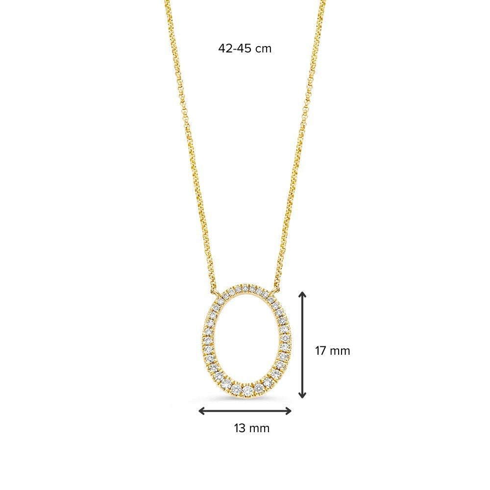 Collar oro amarillo brillante 0,25 crt.