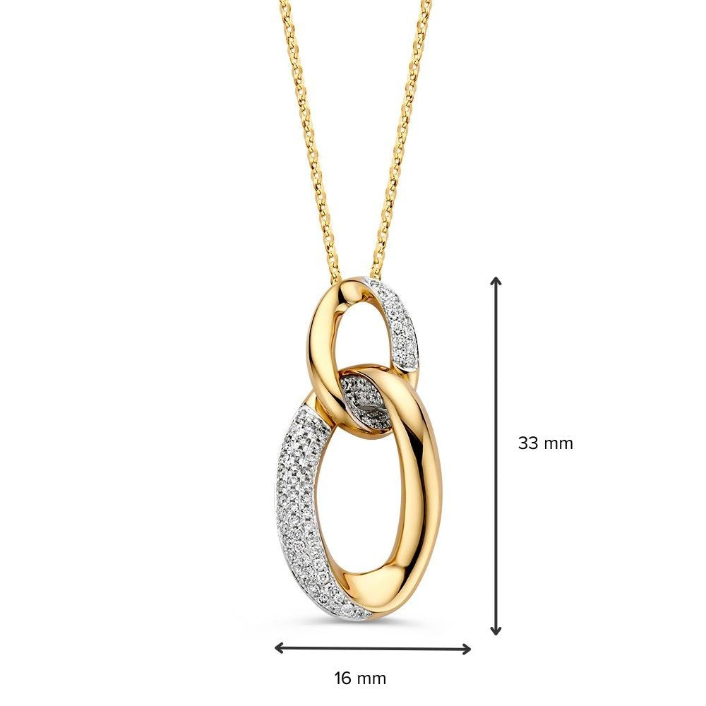Lujoso Colgante de Oro Amarillo con Diamantes y Elegante Collar – Elegancia Atemporal