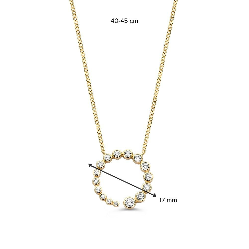 Impresionante Collar de Oro con Diamantes Brillantes de 0.50ct