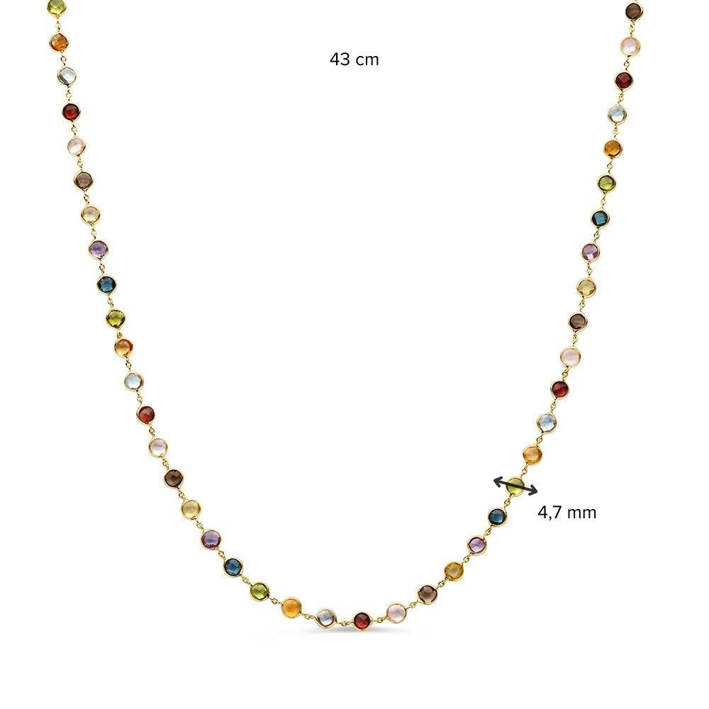 Collar oro amarillo piedra preciosa