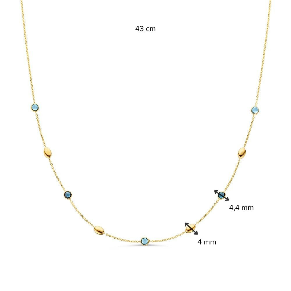 Collar oro amarillo piedra preciosa