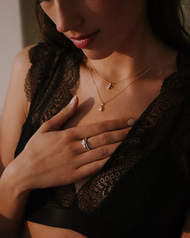 Collar Nora 0,50 crt. oro blanco