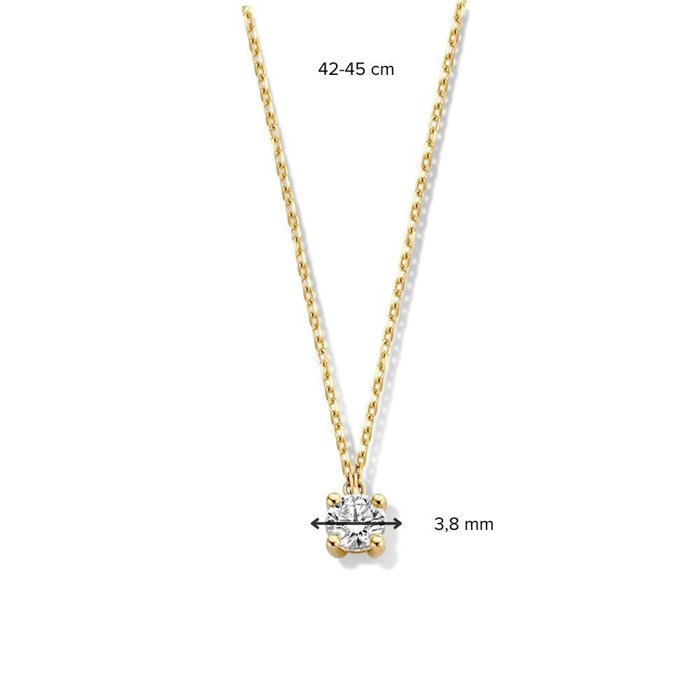 Collar Olivia 0,20 crt. oro amarillo