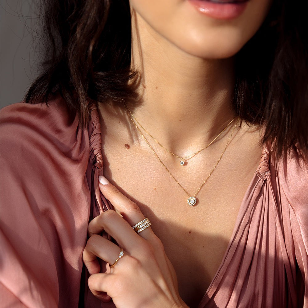 Collar Olivia 0,20 crt. oro blanco