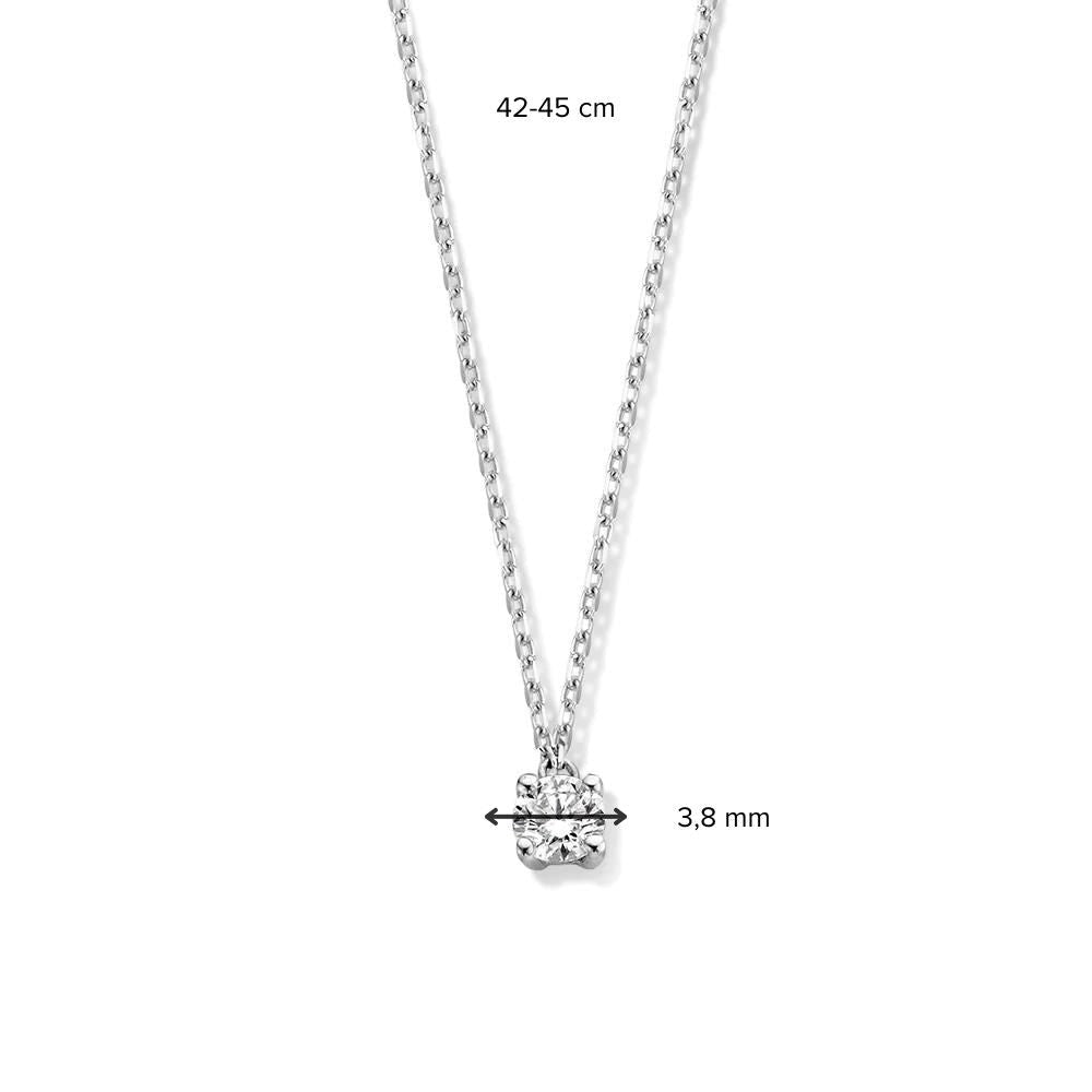 Collar Olivia 0,20 crt. oro blanco