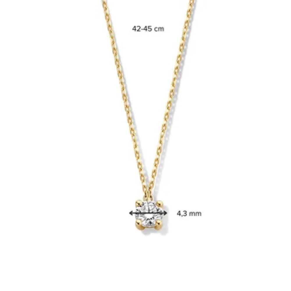 Collar Olivia 0,30 crt. oro amarillo