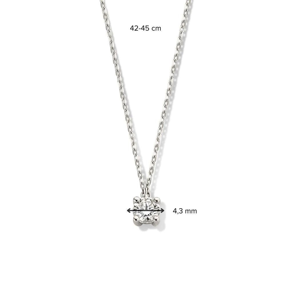 Collar Olivia 0,30 crt. oro blanco