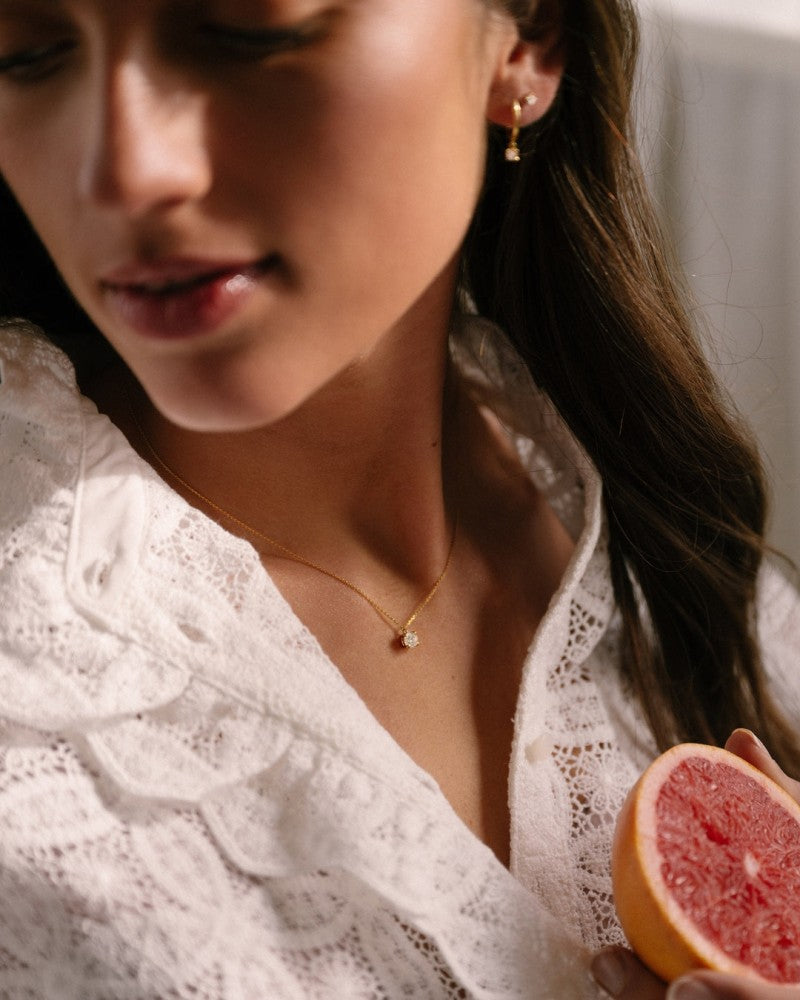 Collar Olivia 0,50 crt. oro amarillo