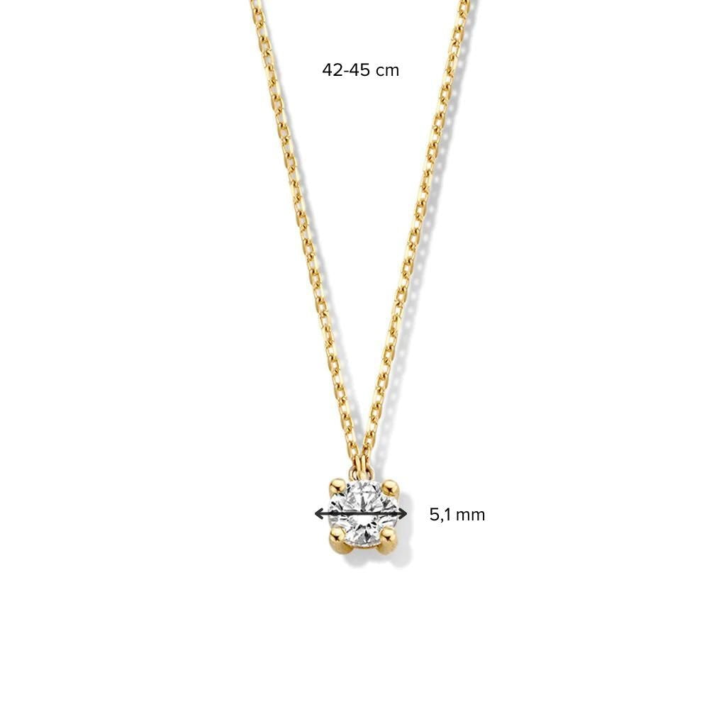 Collar Olivia 0,50 crt. oro amarillo