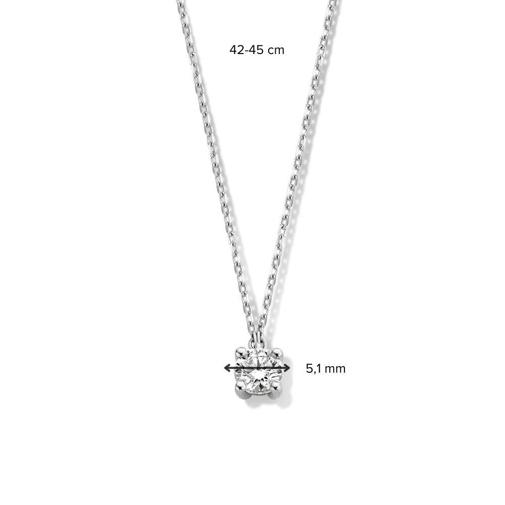 Collar Olivia 0,50 crt. oro blanco