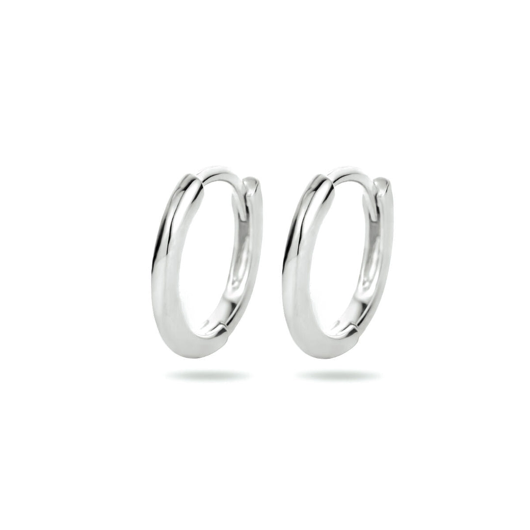 klapoorringen half rond zilver gerhodineerd
