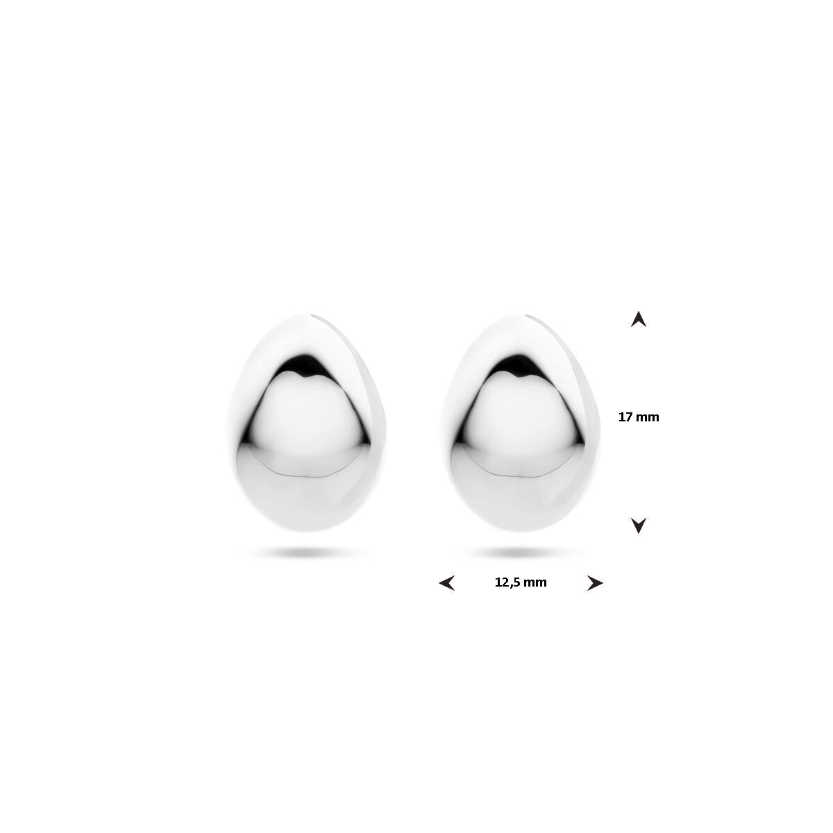 aros 17 mm plata rodiado