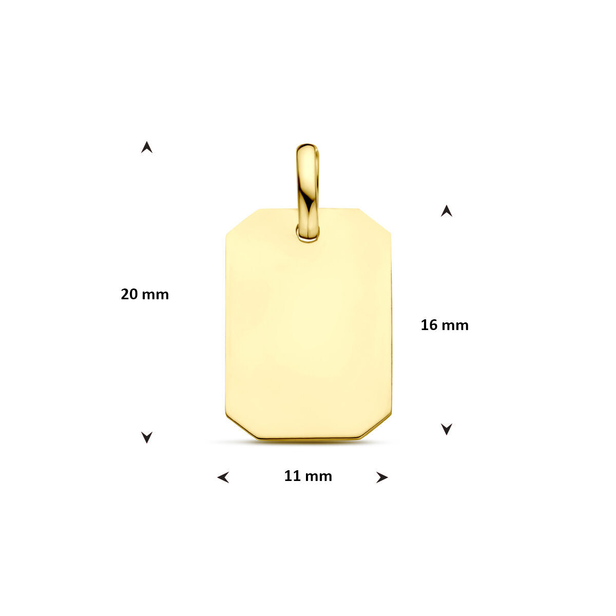colgante chapado en oro amarillo – 9k