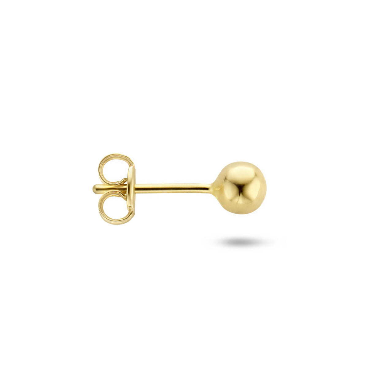 pendientes de botón bola por unidad en oro amarillo de 14K