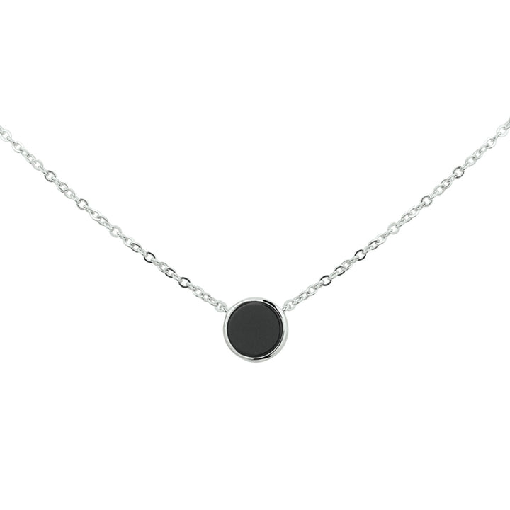 Zilveren ketting dames onyx gerhodineerd