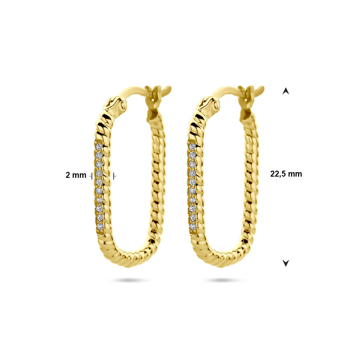 aros de zirconia 1 micrón plata chapado en oro amarillo