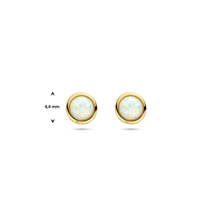 oorknoppen opaal 14K geelgoud
