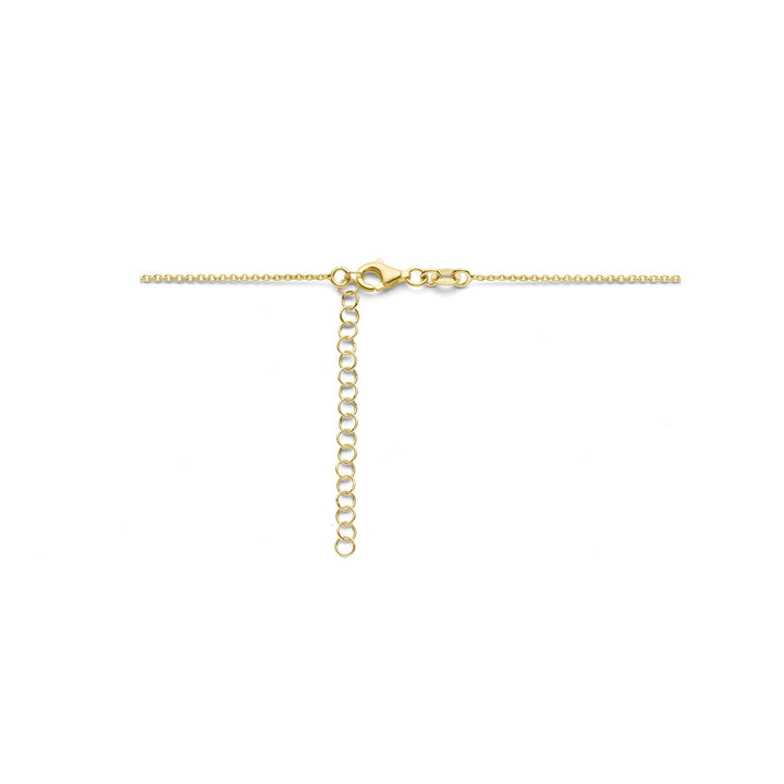 collier hart 1,5 mm 42 + 5 cm 3 micron zilver verguld (geel)