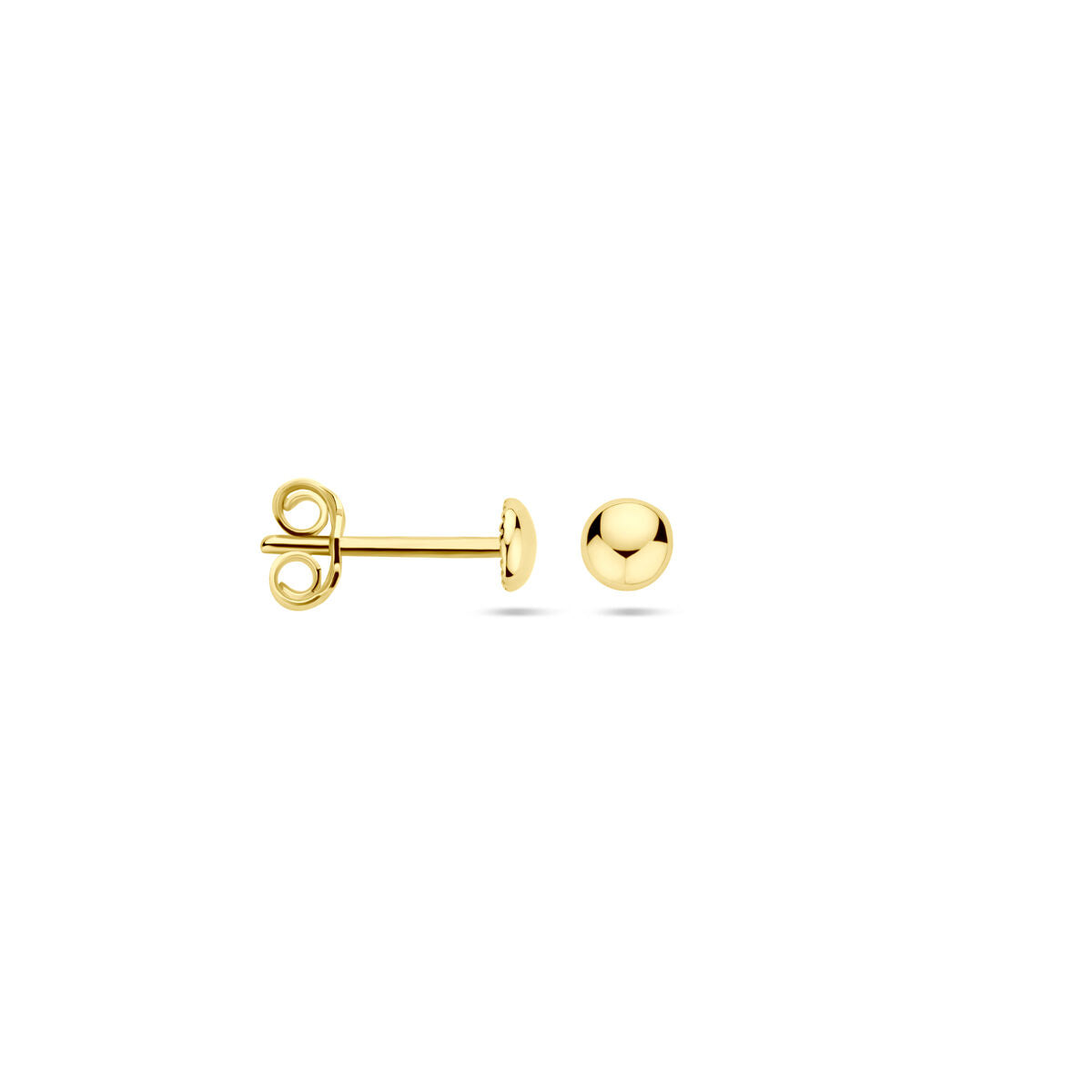 pendientes de botón media esfera 14K oro amarillo