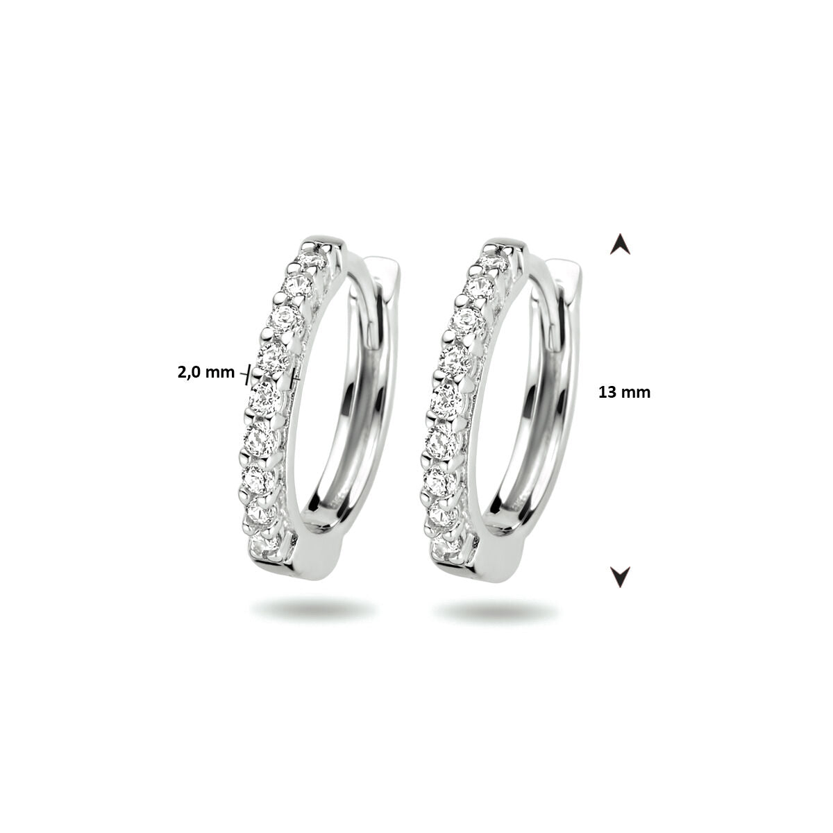 aros de circonita plata rodiada