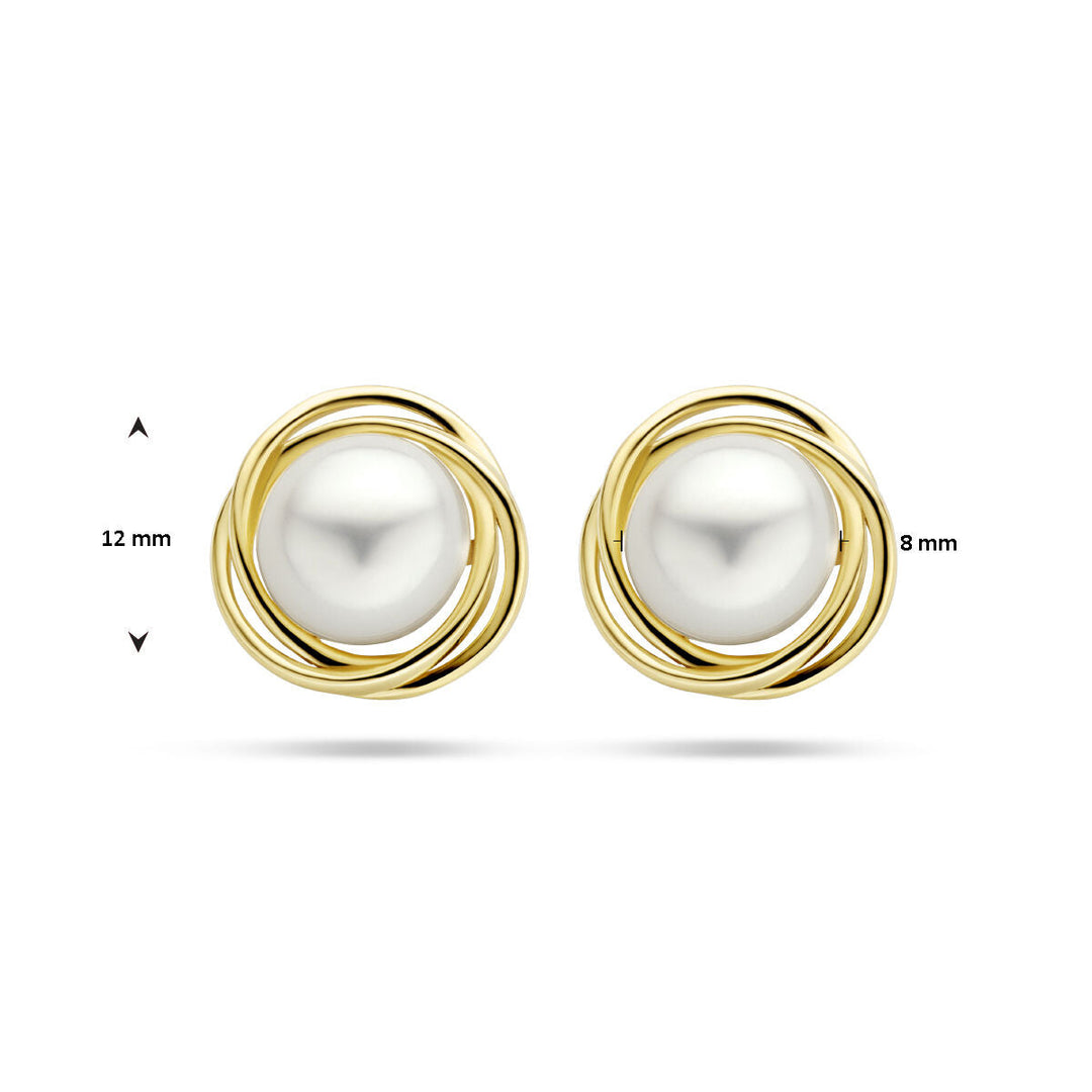 oorknoppen parel 14K geelgoud