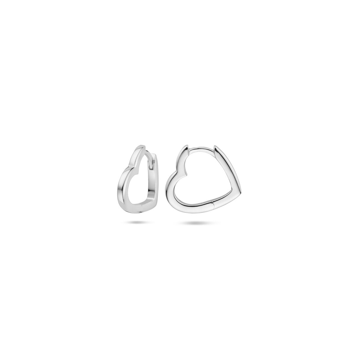 aros de corazones 2 mm plata rodiada