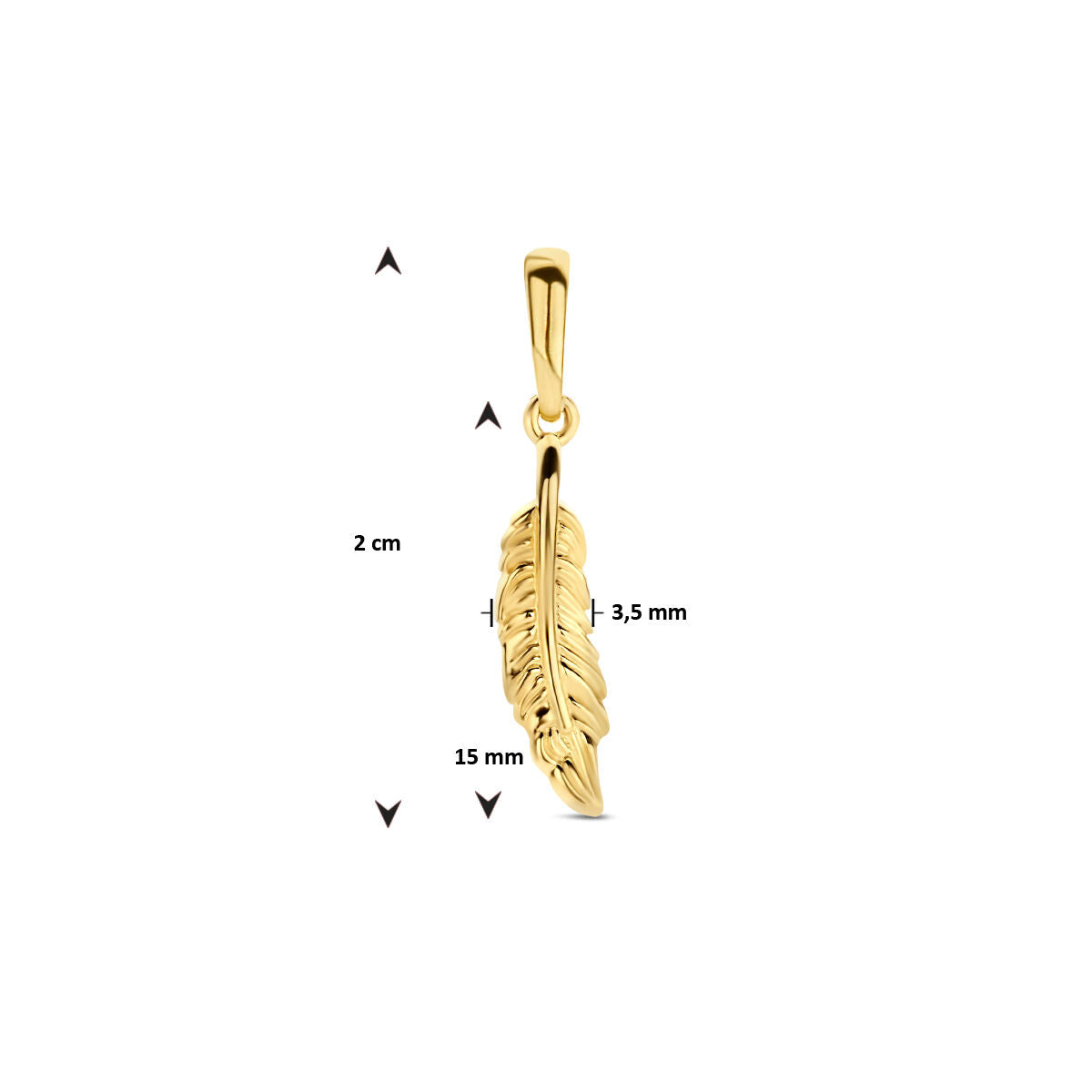 colgante resorte 14K oro amarillo