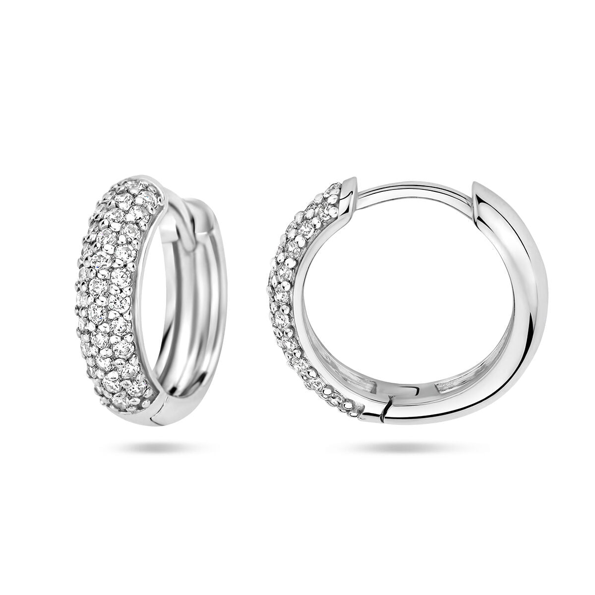 aros de circonita plata rodiado