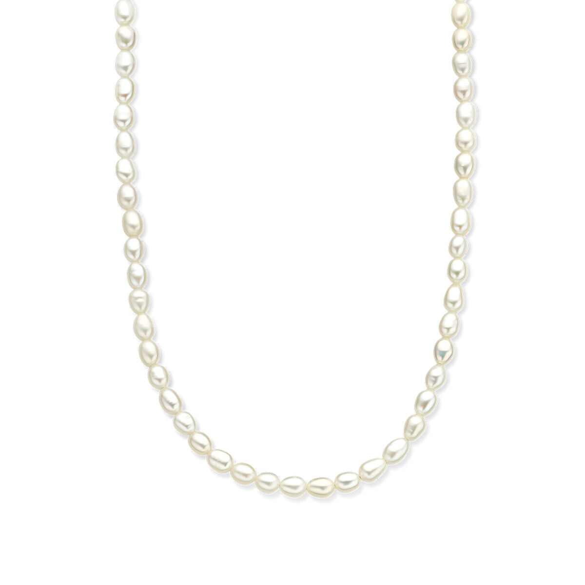 cadena de perlas de 14K dorada para dama.