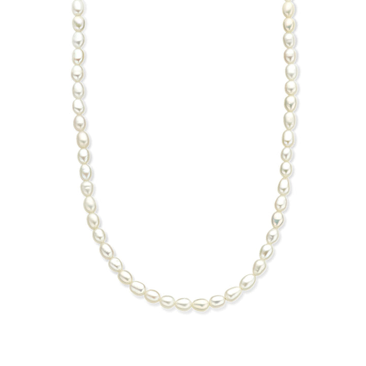 Gouden dames ketting parels 14K