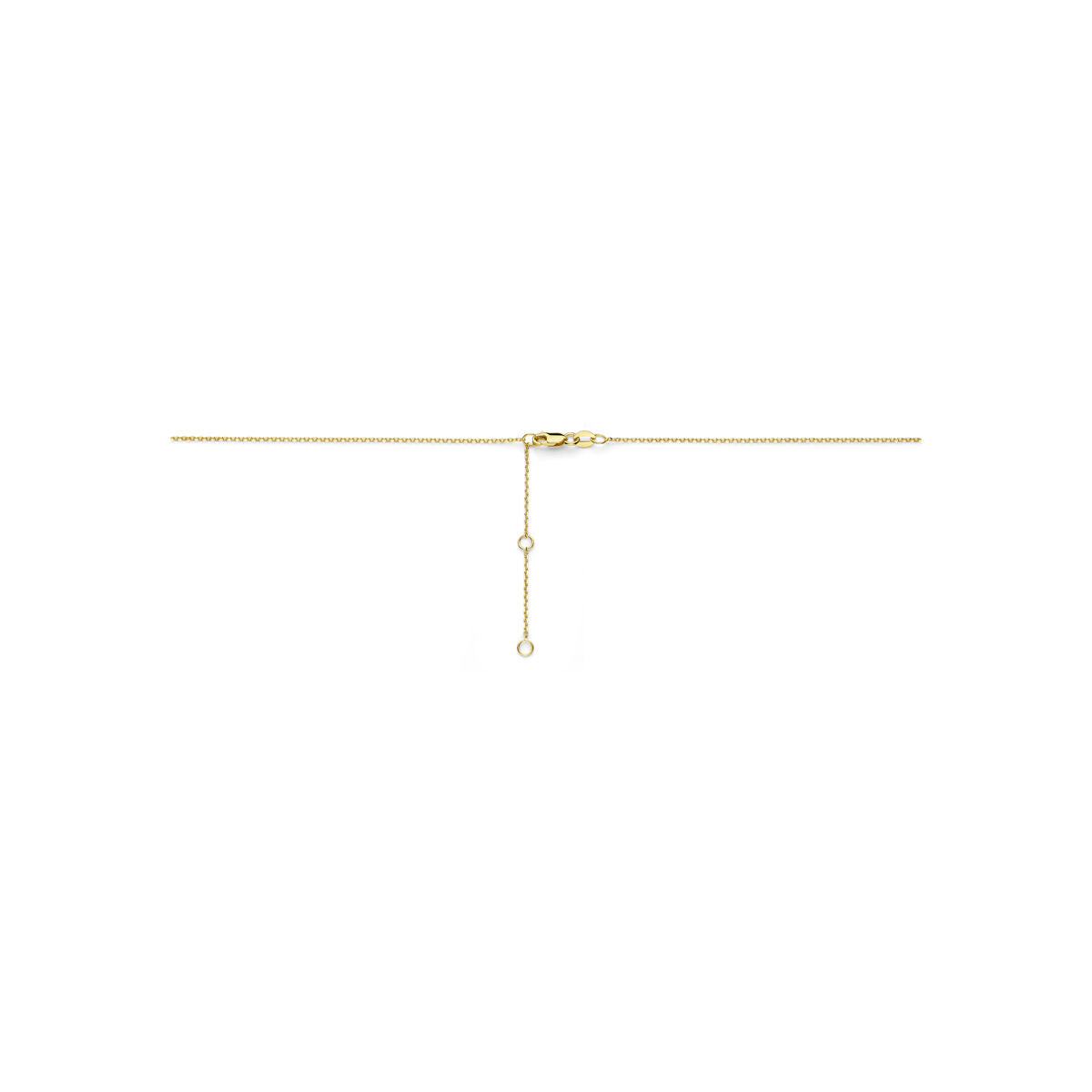 collar de oro amarillo con corazón y diamante