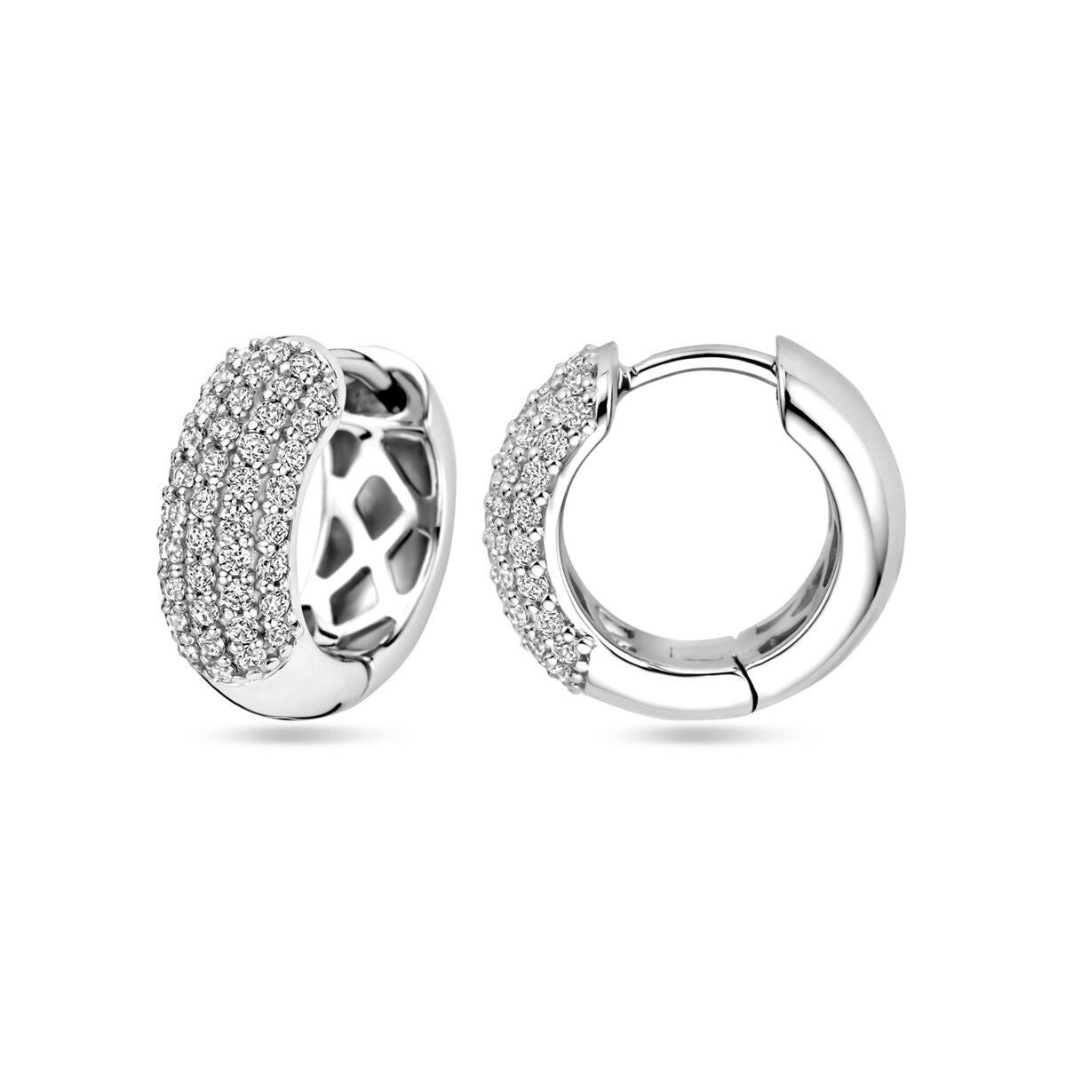aros de circonita 16,5 mm plata rodiado