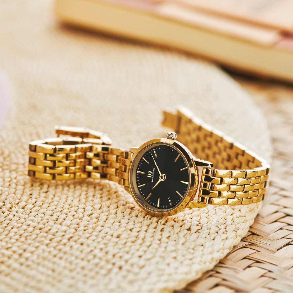 Reloj de mujer diseño danés esfera negra - IV99Q1268