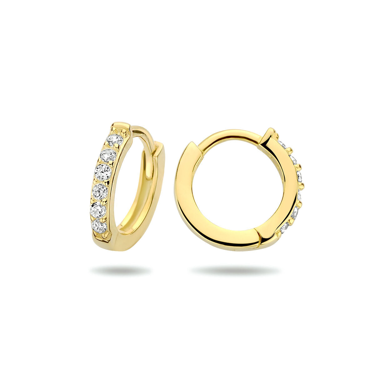 aros de zircón 1 micrón plata chapado en oro amarillo