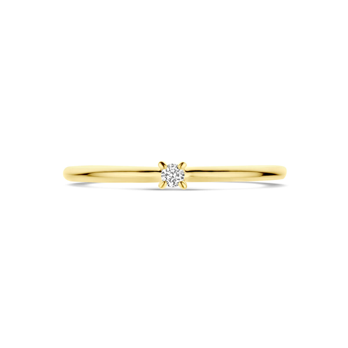 anillo diamante 0.03ct h si 14K oro amarillo