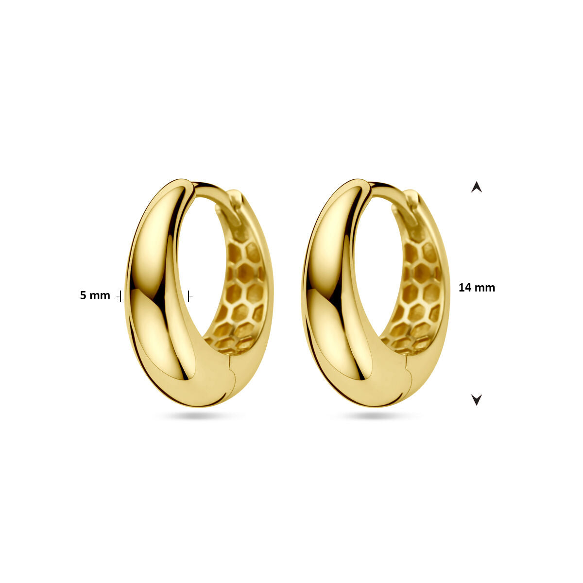 aros 14K oro amarillo