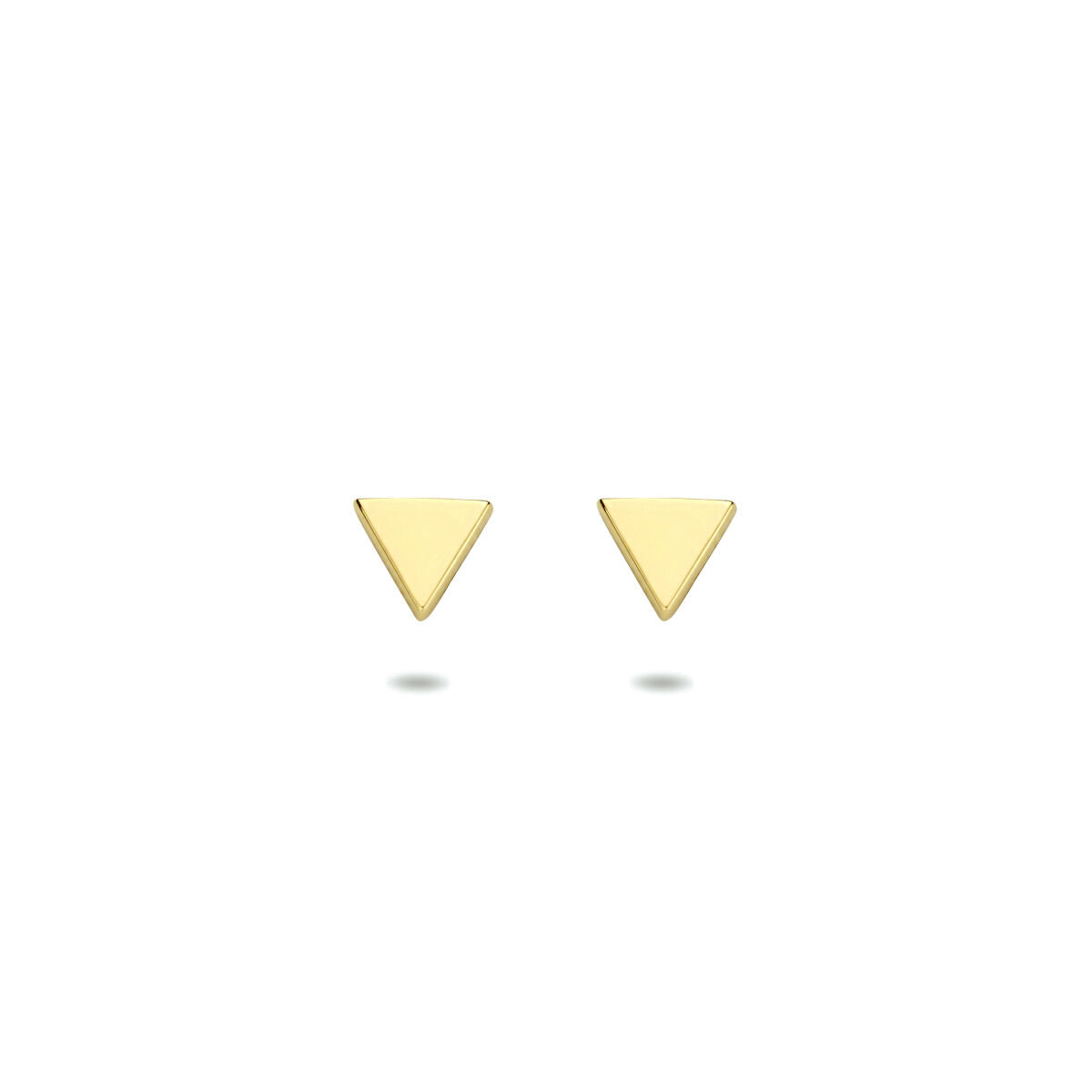 Pendientes de triángulo en oro amarillo de 14 quilates.