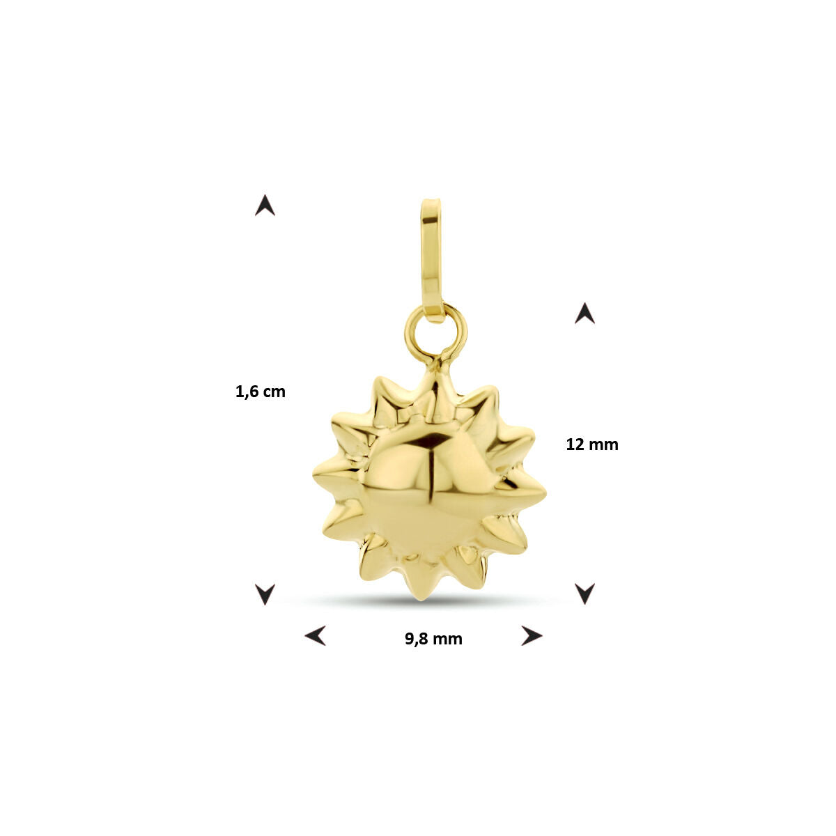 colgante sol 14K oro amarillo