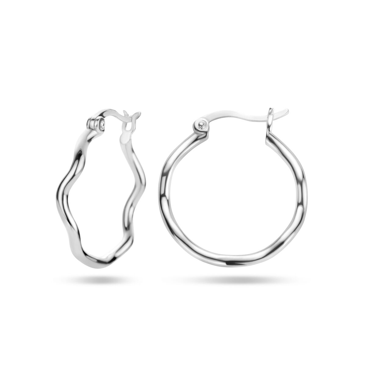 aros de plata rodiado